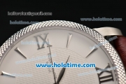 Patek Philippe Calatrava Swiss ETA 2824 Automatic Steel Case with White Dial and Stick/Roman Numeral Markers