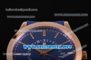 Patek Philippe Grand Complications Perpetual Calendar Miyota Quartz Rose Gold Case with Blue Dial and Rose Gold Stick Markers