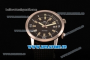 IWC Aquatimer Vintage 1967 Swiss ETA 2824 Automatic Steel Case with Stick Markers Black Dial and Black Rubber Strap