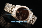 Rolex Datejust Oyster Perpetual Automatic Movement Full Steel with Diamond Bezel and Roman Numeral Markers