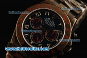 Rolex Daytona Chronograph Swiss Valjoux 7750 Automatic Movement PVD Case with Blue Dial and PVD Strap