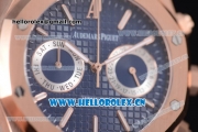 Audemars Piguet Royal Oak Seiko VK64 Quartz Rose Gold Case/Bracelet Blue Dial and Stick Markers (EF)