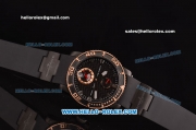 Ulysse Nardin Maxi Marine Diver Asia ST25 Automatic PVD Case with Black Rubber Strap and Black Dial