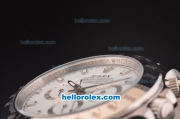 Rolex Daytona Asia 3836 Automatic Steel Case with White Dial and White Rubber Strap - 7750 Coating
