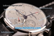 Jorg Gray Obama Limited Edition 6500 Chrono Miyota OS20 Quartz Steel Case with Black Leather Strap and Whtie Dial