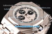 Audemars Piguet Royal Oak Offshore Chronograph Miyota OS10 Quartz Steel Case/Strap with Stick Markers White Dial