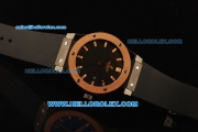 Hublot Classic Fusion Swiss ETA 2824 Automatic Movement PVD Case with Rose Gold Bezel and Black Rubber Strap