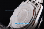 Breitling BlackBird Working Chronograph 7750 Automatic Movement with White Dial