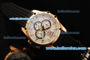 Chopard Classic Racing Singapore GP Chronograph Quartz Movement Rose Gold Case with White Dial and Rubber Strap