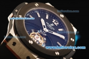 Hublot Big Bang Swiss Tourbillon Automatic Movement Steel Case with Black Dial and Black Rubber Strap