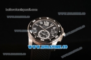 Cartier Calibre de Cartier Diver Swiss ETA 2824 Automatic Steel Case with Black Dial and Roman Numeral Markers