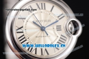 Cartier Ballon Bleu Medium Asia Automatic Stainless Steel Case/Bracelet with Silver Dial and Roman Numeral Markers (YF)