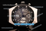 Audemars Piguet Royal Oak Offshore Chrono Miyota Quartz Steel Case with PVD Bezel Grey Dial and Rubber Strap