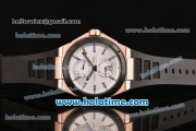 IWC Ingenieur Asia ST Automatic Rose Gold Case with Black Rubber Strap White Dial and PVD Bezel