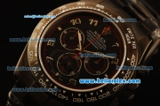 Rolex Daytona II Swiss Valjoux 7750 Automatic PVD Case and Black Dial and Numeral Markers