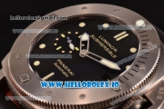 Panerai Submersible PAM 305 Clone P.9000 Automatic Titanium Case with Black Dial and Black Rubber Strap - 1:1 Original (JF)