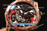 Roger Dubuis Excalibur One-Off Double Tourbillon Black PVD Case Perfect Clone With Miyota 6T51