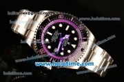 Rolex Sea-Dweller Deepsea Asia 2813 Automatic Steel Case/Strap with Black Dial and Purple Diver Index