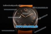 Panerai Radiomir 1940 3 Days Paneristi Forever PAM 532 Swiss ETA 6497 Manual Winding Carbon Fiber Case with Stick/Arabic Numeral Markers and Brown Leather Strap (ZF)