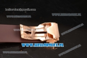 Hublot Big Bang Tutti Japanese Miyota Quartz Rose Gold Case with Brown Dial Stick Markers and Brown Rubber Strap