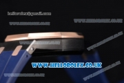 Audemars Piguet Royal Oak 36mm Asia ST16 Automatic PVD Case with Blue Dial Rose Gold Bezel and Blue Rubber Strap (EF)