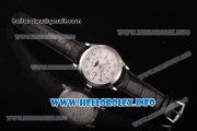 Patek Philippe Grand Complications Perpetual Calendar Miyota Quartz Steel Case with White Dial and Silver Arabic Numeral Markers