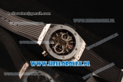 Hublot Big Bang Unico Chrono Swiss Valjoux 7750 Automatic Steel Case with Skeleton Dial Steel Bezel and Black Rubber Strap - 1:1 Original