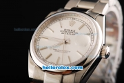 Rolex Datejust Oyster Perpetual Chronometer Automatic ETA Coating Case with Stick Markers and SS Strap