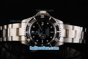 Rolex Sea-Dweller Swiss ETA 2836 Automatic Movement Full Steel with White Markers and Black Dial-Black Bezel