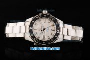 Tag Heuer Aquaracer 500 Calibre 5 Swiss ETA 2892 Automatic Movement Black Bezel with White Dial and White Stick Markers