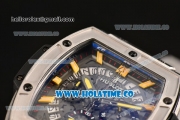 Hublot MP-06 Senna Chrono Miyota OS20 Quartz Steel Case with Yellow Stick Markers and Skeleton Dial