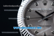 Rolex Datejust II Swiss ETA 2836 Automatic Steel Case with Grey Dial Diamonds Markers and Stainless Steel Bracelet (BP)