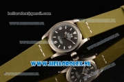 Rolex Explorer Tiffany & Co Steel Case 2813 Auto with Black Dial and Green Nylon Strap