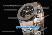 Audemars Piguet Royal Oak Tourbillon Asia Automatic Full Steel with Black Dial and White Arabic Numeral Markers