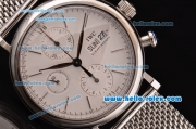 IWC Portofino Chronograph Swiss Valjoux 7750 Automatic Steel Case with White Dial and Stainless Steel Strap 1:1 Original