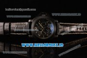 Panerai L'Astronomo Luminor 1950 Tourbillon Moon Phases Equation Of Time GMT Chrono Asia Automatic PVD Case Black Dial With Stick/Arabic Numeral Markers Black Leather Strap