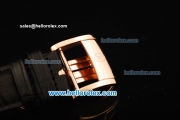 Parmigiani Kalpa XL Swiss Tourbillon Manual Winding Movement Rose Gold Case with Black Leather Strap