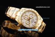 Rolex Daytona Automatic Movement Full Gold with White Dial and Stick Marker