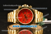 Rolex Daytona All Yellow Gold With Rolex 4130 Chrono Red Dial(EF)