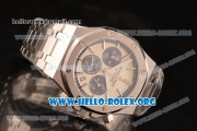 Audemars Piguet Royal Oak Chronograph Miyota OS20 Quartz Steel Case with White Dial and Steel Bracelet