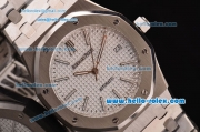 Audemars Piguet Royal Oak Swiss ETA 2836 Automatic Steel Case with Stick Markers and White Dial