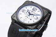 Bell & Ross BR 03-94 Quartz Movement PVD Case with White Dial and Black Marking
