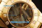 Rolex Datejust Automatic Movement Full Gold with MOP Dial and Roman Numerals-ETA Coating Case