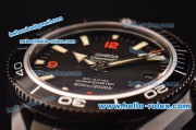 Omega Seamaster Planet Ocean Swiss ETA 2836 Automatic PVD Case/Strap with Black Dial