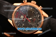 Tag Heuer Mikrogirder 2000 Chrono Miyota Quartz Rose Gold Case with Grey Dial and Black Rubber Strap - Red Second Hand