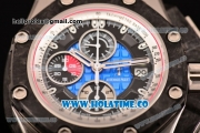 Audemars Piguet Royal Oak Offshore Grand Prix Chrono Swiss Valjoux 7750 Automatic Steel Case wtih Real Forge Carbon Bezel Blue Dial and Stick Markers - 1:1 Original (JF)