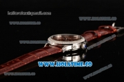 Jaeger-LECoultre Master Perpetual Calendar Asia Automatic Steel Case with Brown Dial Stick Markers and Diamonds Bezel
