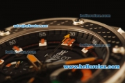 Hublot King Power F1 Swiss Valjoux 7750 Automatic Steel Case with Black Dial and Black Rubber Strap