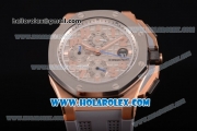 Audemars Piguet Royal Oak Offshore Chronograph Lebron James Clone AP Calibre 3126 Automatic Rose Gold Case with Grey Dial and Grey Rubber Strap - 1:1 Original (JF)