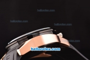 Tag Heuer Mikrogirder 2000 Chronograph Miyota Quartz Rose Gold Case with PVD Bezel and Silver Dial